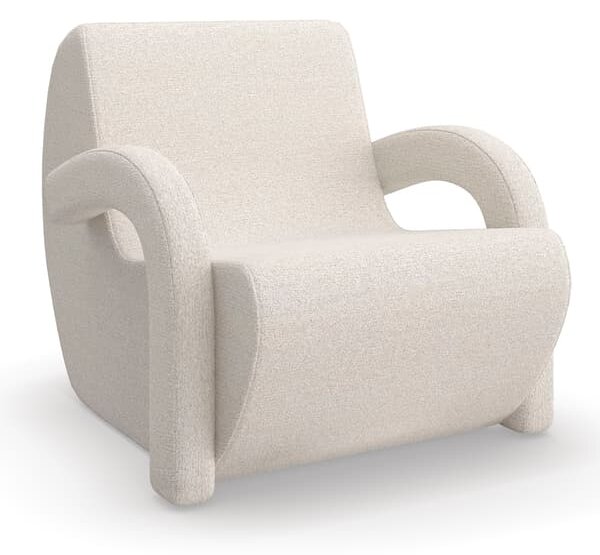 Leo Chair, Accent Chair, White - Andrew Martin Kelly Hoppen Boucle