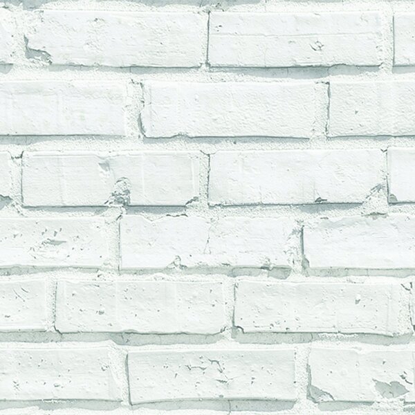 White Brick Self Adhesive Sticky Back Plastic