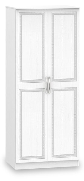 Killgarth 2 Door Double Wardrobe | White or Oak Effect | Roseland