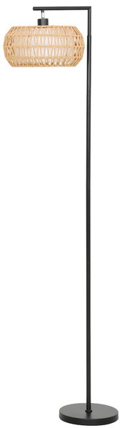 HOMCOM Boho Dimmable Floor Lamp - Black