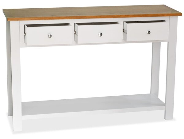 Console Table 118x35x77 cm Solid Oak Wood