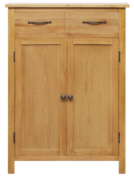 Shoe Cabinet 76x37x105 cm Solid Oak Wood