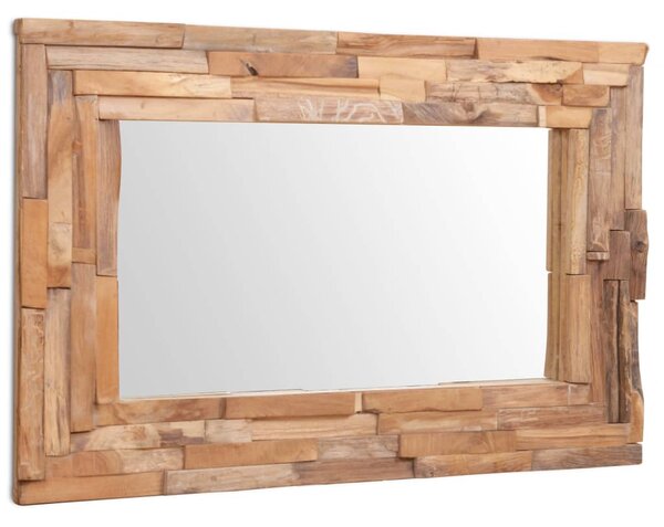 Decorative Mirror Teak 90x60 cm Rectangular