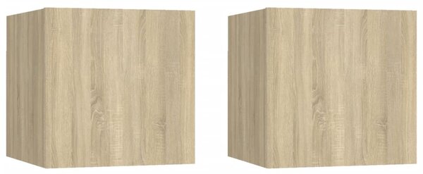 Wall Mounted TV Cabinets 2 pcs Sonoma Oak 30.5x30x30 cm