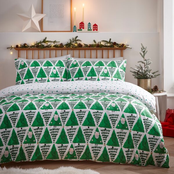 Furn. Hide & Seek Green Duvet Cover and Pillowcase Set