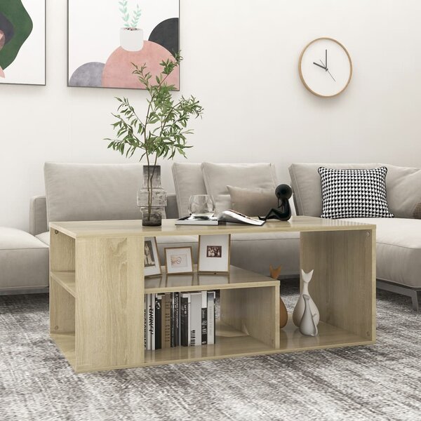 Coffee Table Sonoma Oak 100x50x40 cm Engineered Wood