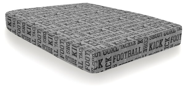 Football Grey Single Fitted Sheet