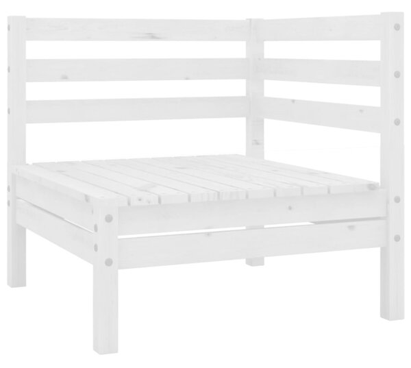 3 Piece Garden Lounge Set Solid Pinewood White