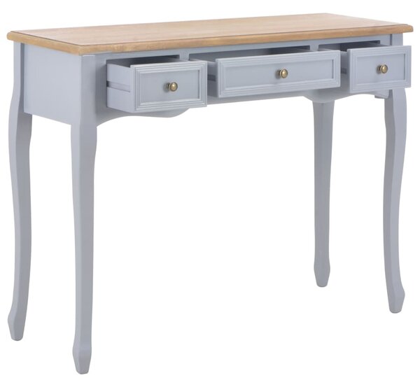 Dressing Console Table with 3 Drawers Grey