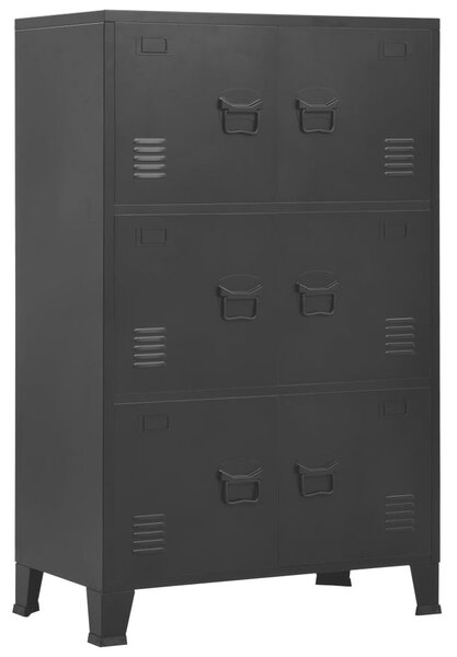 Industrial Storage Chest Black 75x40x120 cm Steel