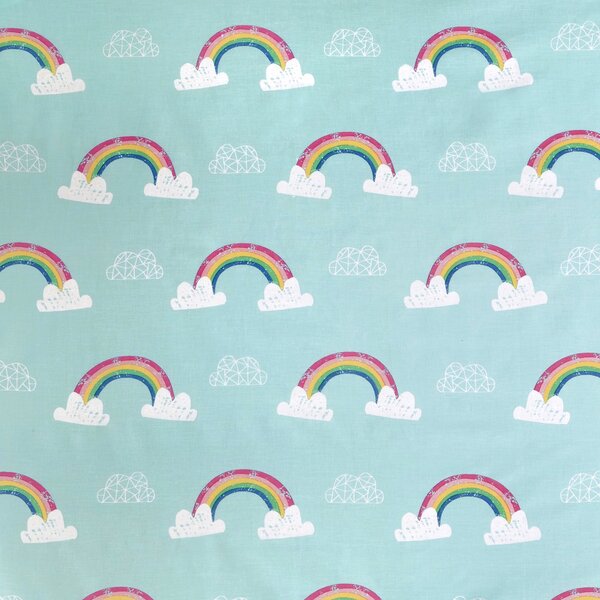 Rainbow Unicorn Multicoloured Fitted Sheet