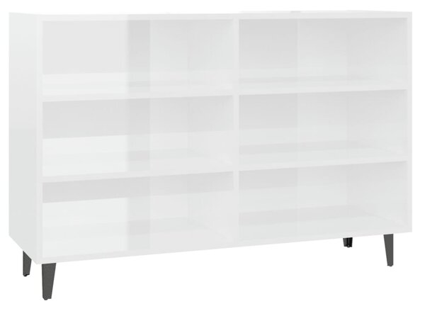 Sideboard High Gloss White 103.5x35x70 cm Engineered Wood