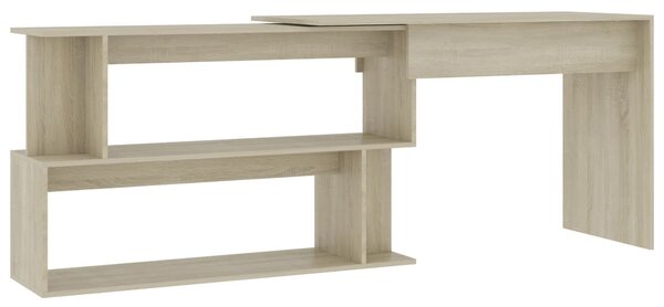 Corner Desk Sonoma Oak 200x50x76 cm Engineered Wood