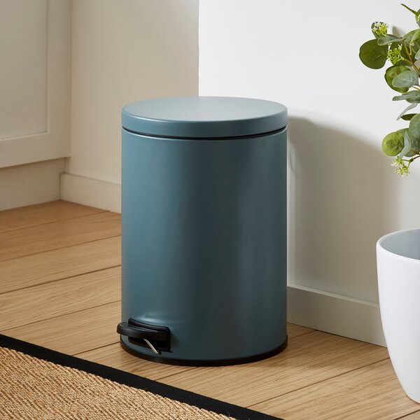 20L Steel Pedal Bin Teal (Blue)