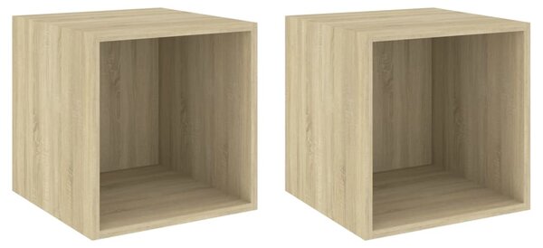 Wall Cabinets 2 pcs Sonoma Oak 37x37x37 cm Engineered Wood