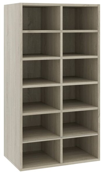 Shoe Rack Sonoma Oak 54x34x100.5 cm Engineered Wood