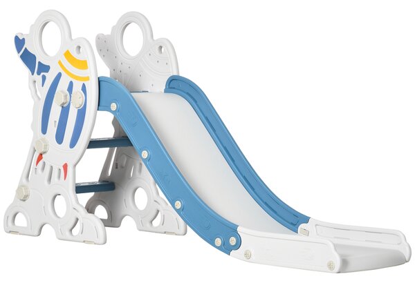 AIYAPLAY Indoor Toddler Slide: Freestanding Space Theme Baby Slide for Ages 1.5-3 Years, Blue Aosom UK