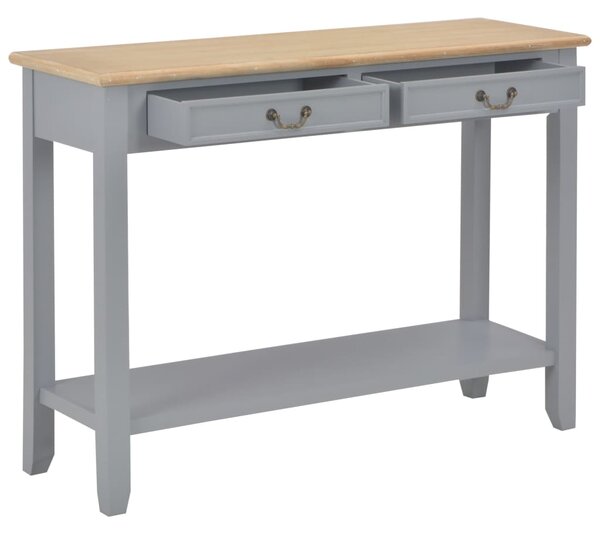 Console Table Grey 110x35x80 cm Wood