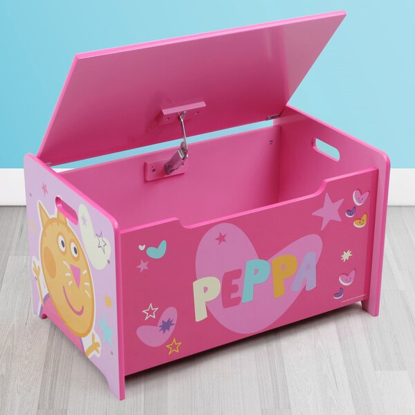 Peppa Pig Deluxe Wooden Toy Box and Bench