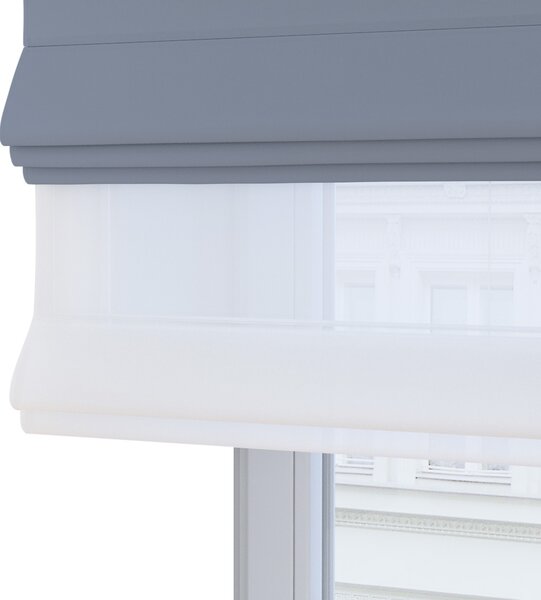 Voile and fabric roman blind (DUO II)