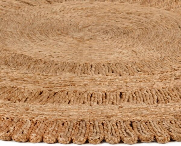 Area Rug Hand-braided Jute 150 cm Round