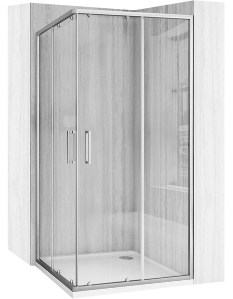 Shower enclosure Rea City 90x90 Nickel Brush