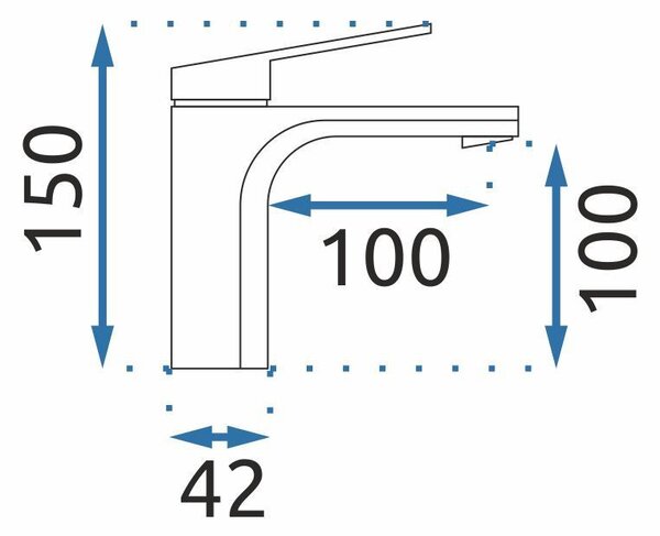 Bathroom faucet Rea Marco Gun Grey Low