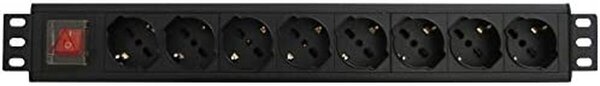 Schuko 8 Way Multi-socket Adapter WP WPN-PDU-G01-08 Black