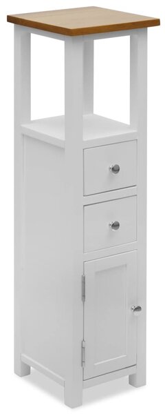Tall Chest of Drawers 26x26x94 cm Solid Oak Wood