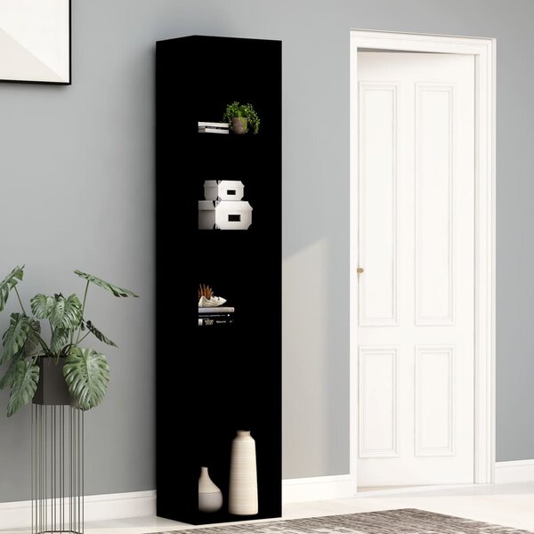Book Cabinet Black 40x30x189 cm Engineered Wood