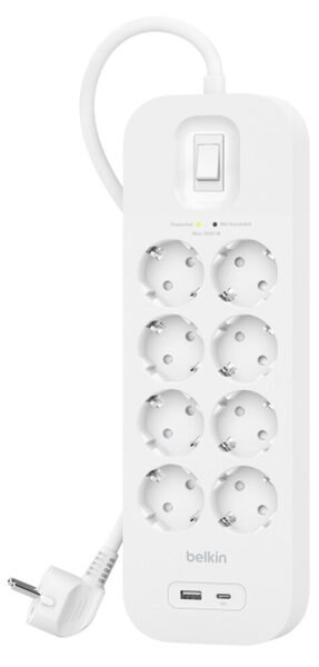 Power Socket 8 Sockets with Switch Belkin SRB003VF2M (2 m)