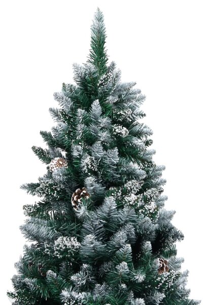 Artificial Christmas Tree with Pine Cones and White Snow 150 cm