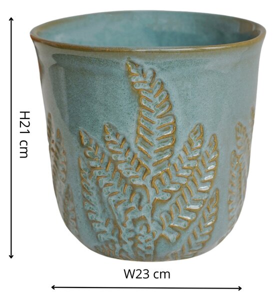 Kew Embossed Fern Plant Pot