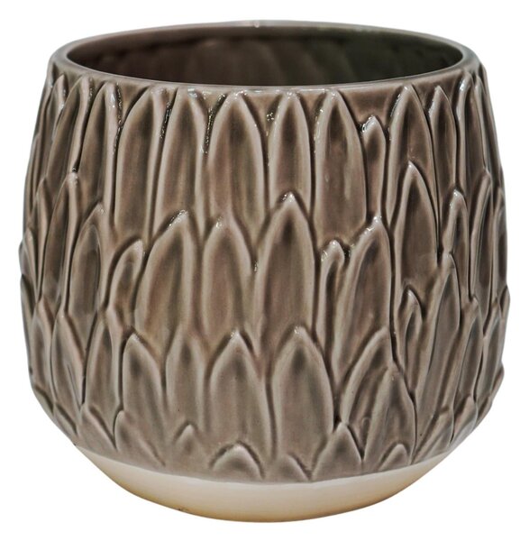 Arles Leaf Embossed Plant Pot