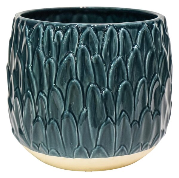 Arles Leaf Embossed Plant Pot