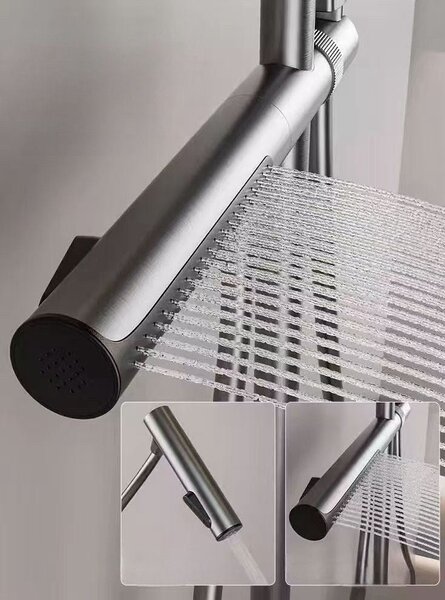 Shower set with thermostat REA Pedro Black