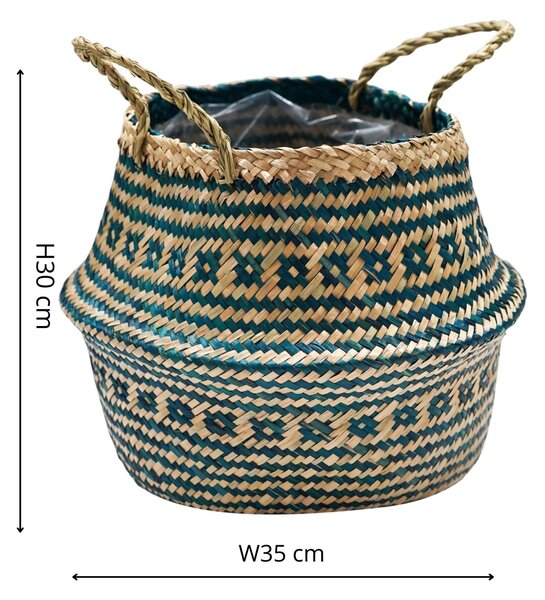 Seagrass Tribal Lined Basket