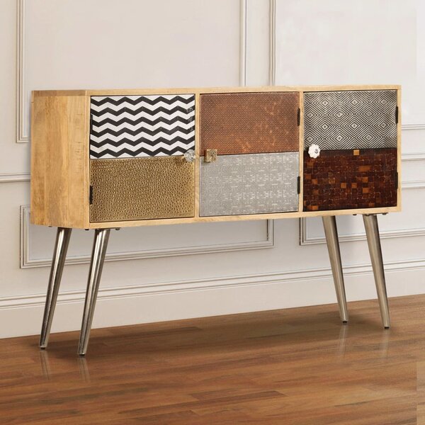 Sideboard 120x30x75 cm Solid Mango Wood