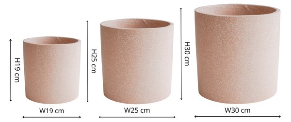 Set of 3 Valetta Terrazzo Plant Pots