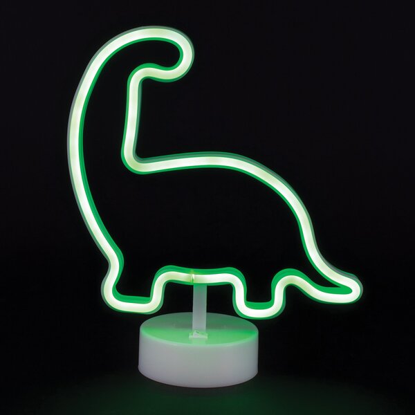 Green Dinosaur Neon Table Lamp