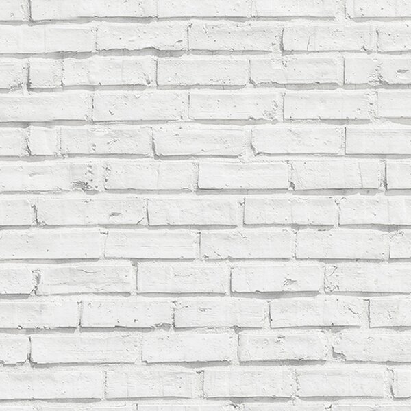 White Brick Sticky Back Plastic