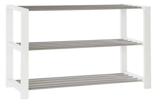 Shoe Rack DKD Home Decor 8424001835041 White Multicolour Silver Wood Metal 80 x 30 x 50 cm