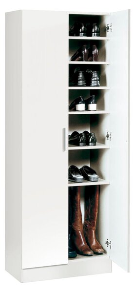 Shoe cupboard Alexandra House Living White 59 x 171 x 35 cm 2 doors 7 Shelves