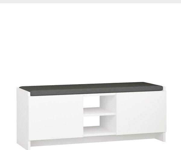 Shoe bench Alexandra House Living White Grey 110 x 43 x 37 cm 2 doors