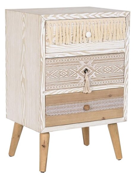 Nightstand DKD Home Decor Fir Cotton (48 x 35 x 72 cm)