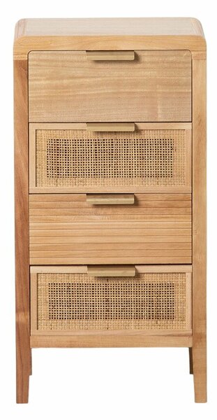 Nightstand HONEY Natural Paolownia wood MDF Wood 40 x 30 x 77,5 cm