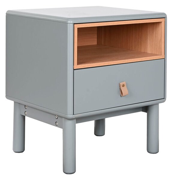 Nightstand Home ESPRIT Blue Grey Natural MDF Wood 48 x 40 x 55 cm