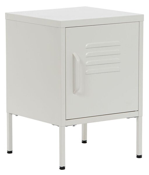 Nightstand Home ESPRIT White Metal 35 x 35 x 51 cm