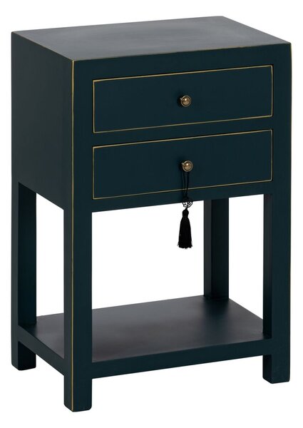 Nightstand ORIENT Blue Fir wood MDF Wood 45 x 30 x 66 cm