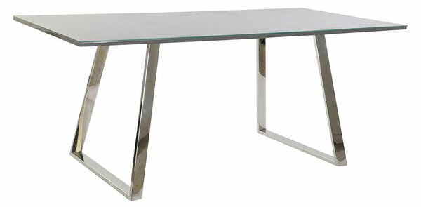 Dining Table DKD Home Decor Crystal Steel Dark grey (180 x 90 x 76 cm)